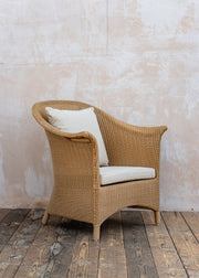 Lloyd Loom Lounge Chair in Natural with Cushion