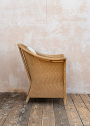 Lloyd Loom Lounge Chair in Natural with Cushion