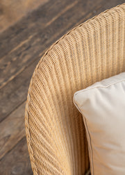 Lloyd Loom Lounge Chair in Natural with Cushion