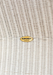 Lloyd Loom Lounge Chair in Snow White with Cushion