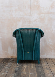 Lloyd Loom Lounge Chair in Teal with Cushion