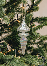 Long Glass Bauble in Iris