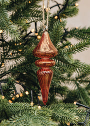 Long Glass Bauble in Red