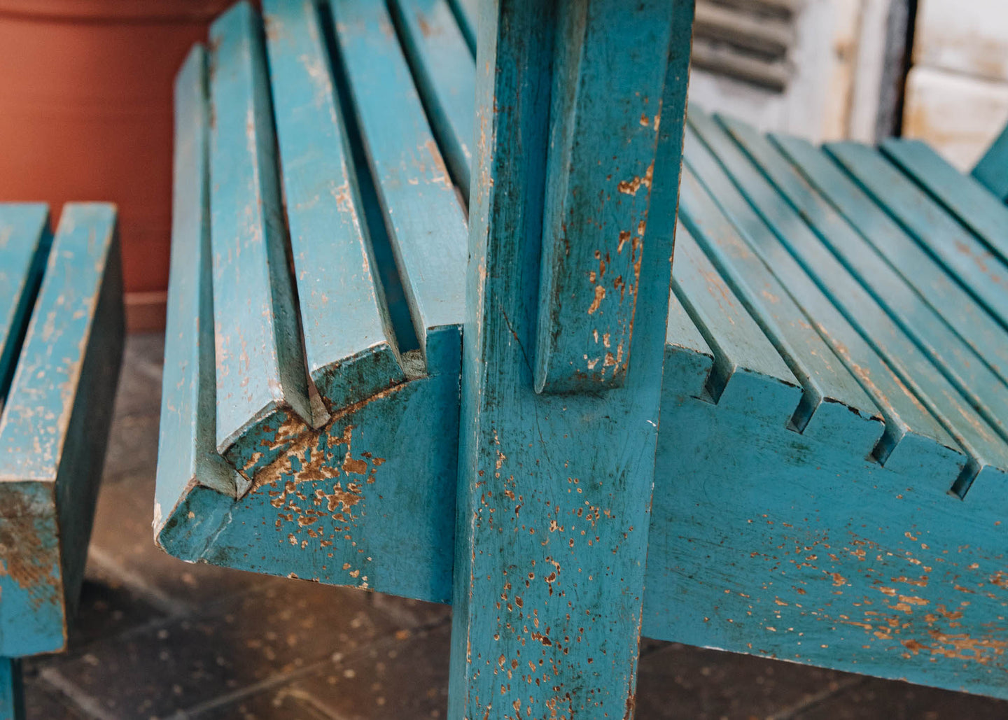 Kadai Blue Lounger Chair and Stool (Indoor Use Only)