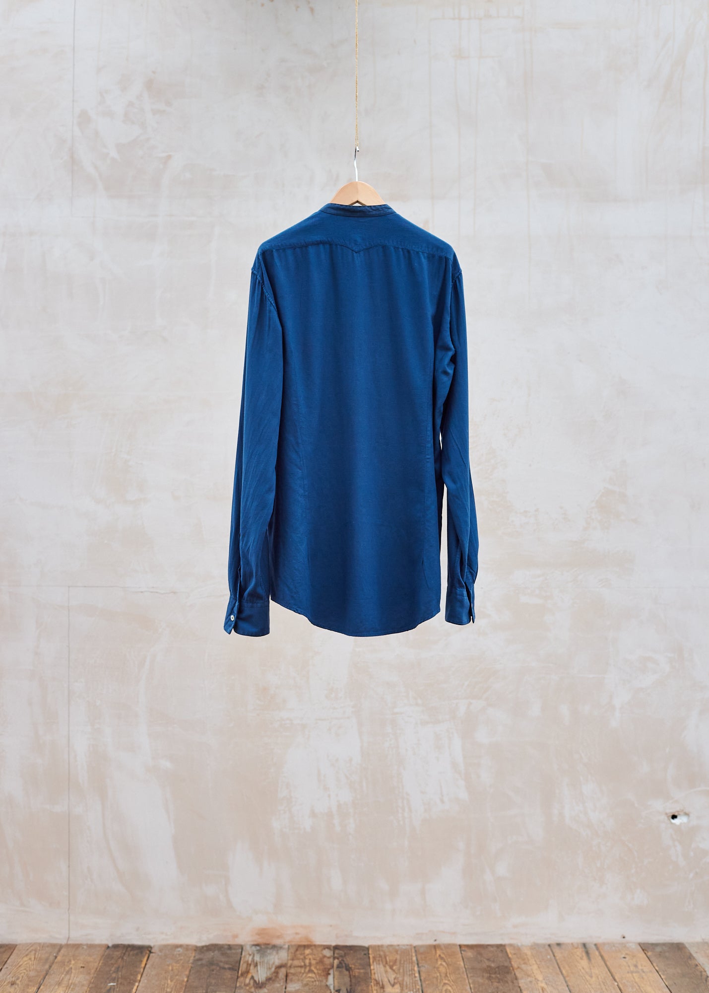 Kenny Ryder Massimo Alba Brushed Collarless Pullover Shirt - M/L