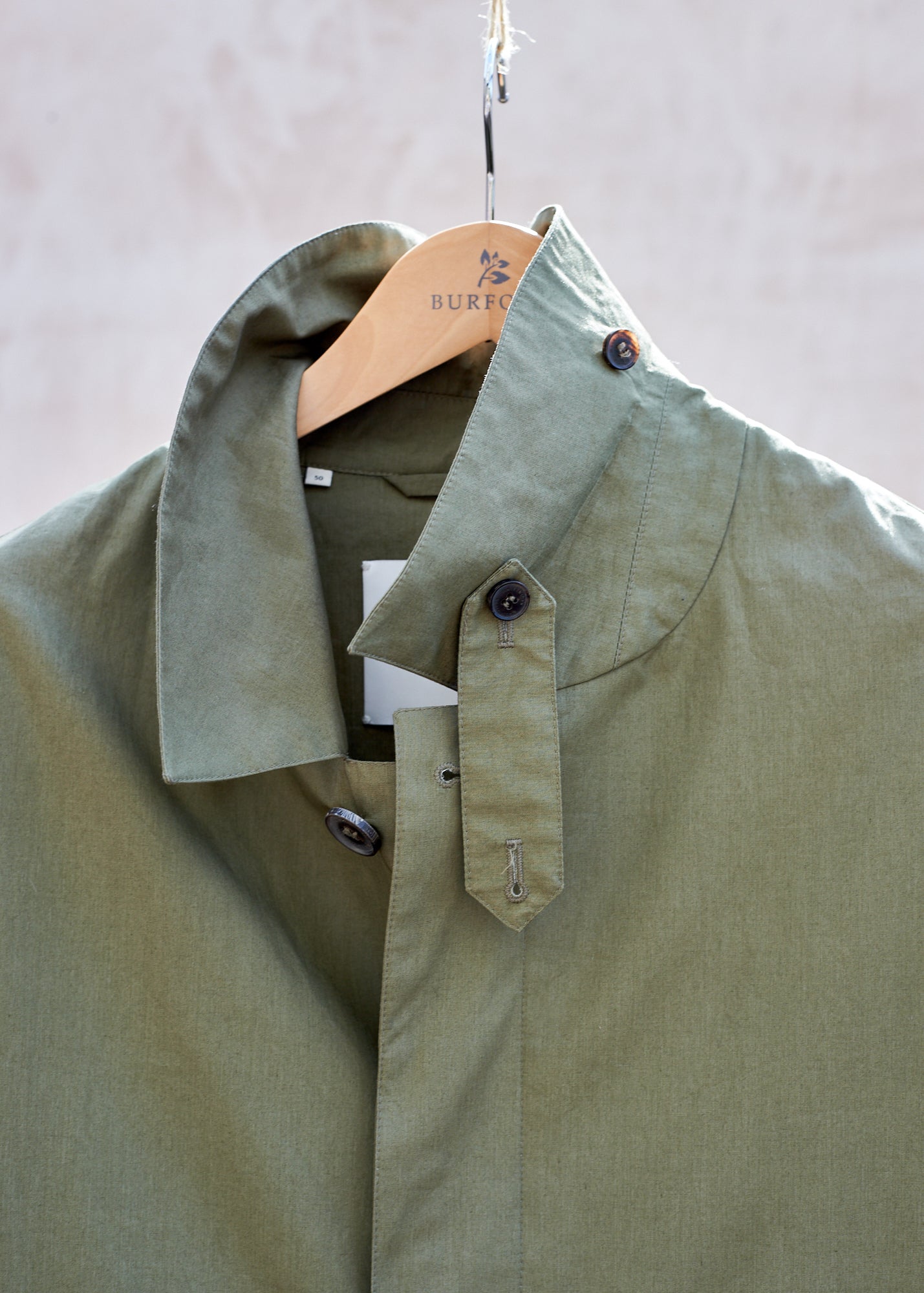 Mackintosh Lightweight Long Cotton Raincoat - Large