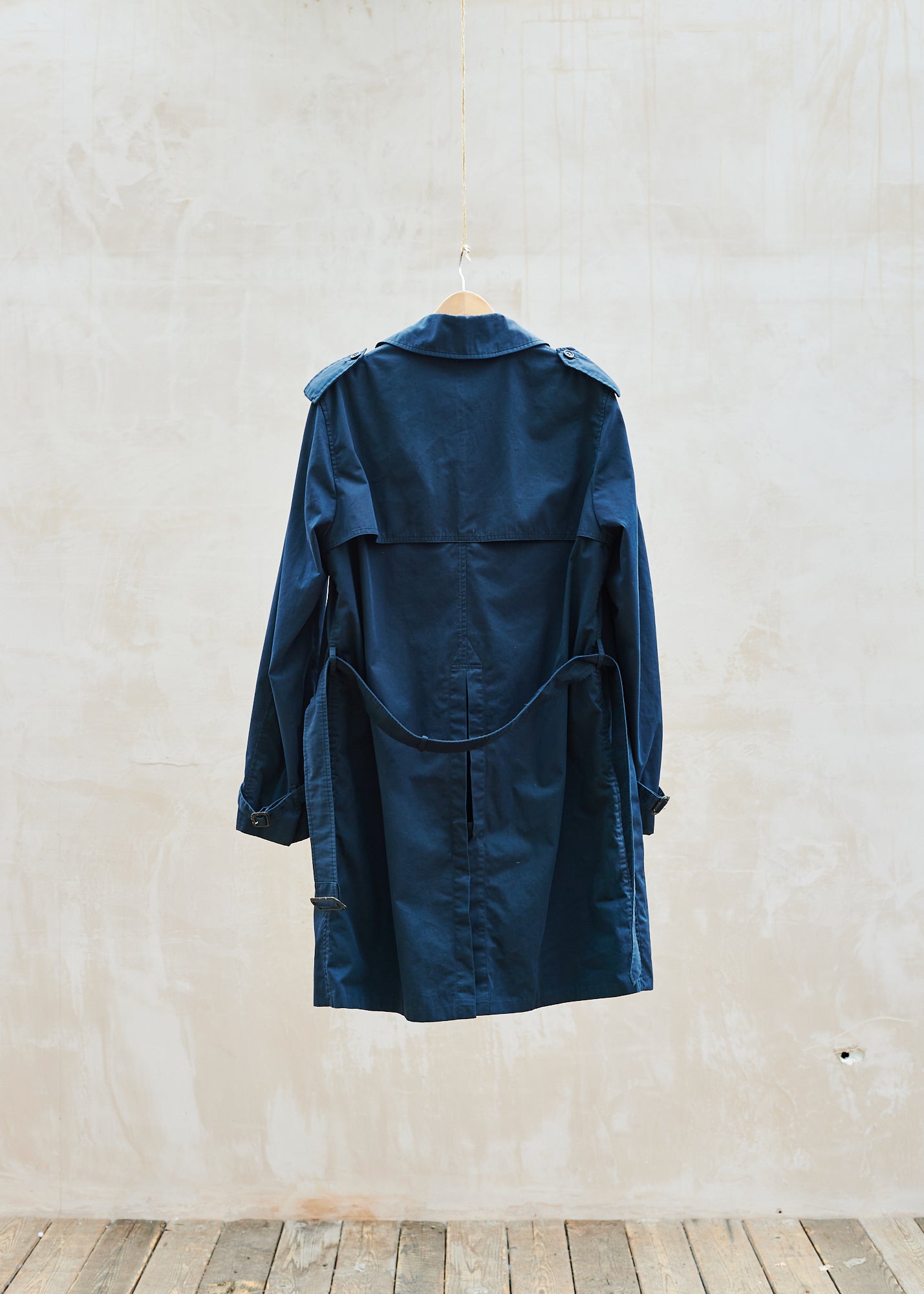 Kenny Ryder Margaret Howell Double-Breasted Navy Cotton Trenchcoat - L