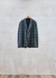 sandraalexandra Margaret Howell Charcoal Grey Checked Wool Relaxed Blazer - M