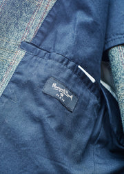 Kenny Ryder Margaret Howell Charcoal Grey Checked Wool Relaxed Blazer - M