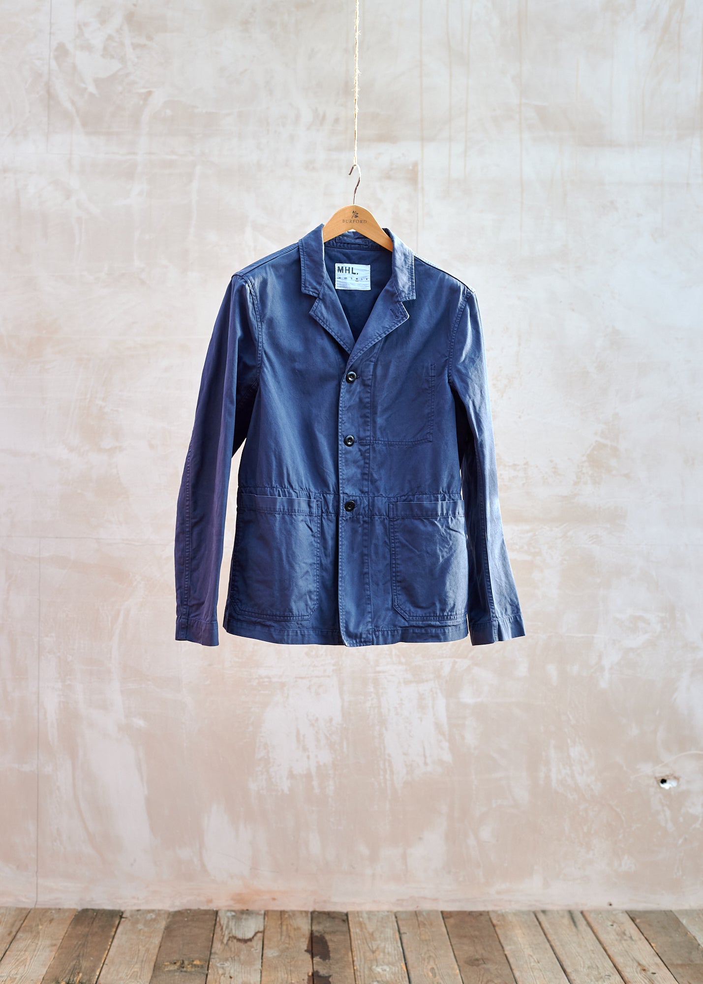 Margaret Howell Navy Tough Cotton Staff Jacket - M/L