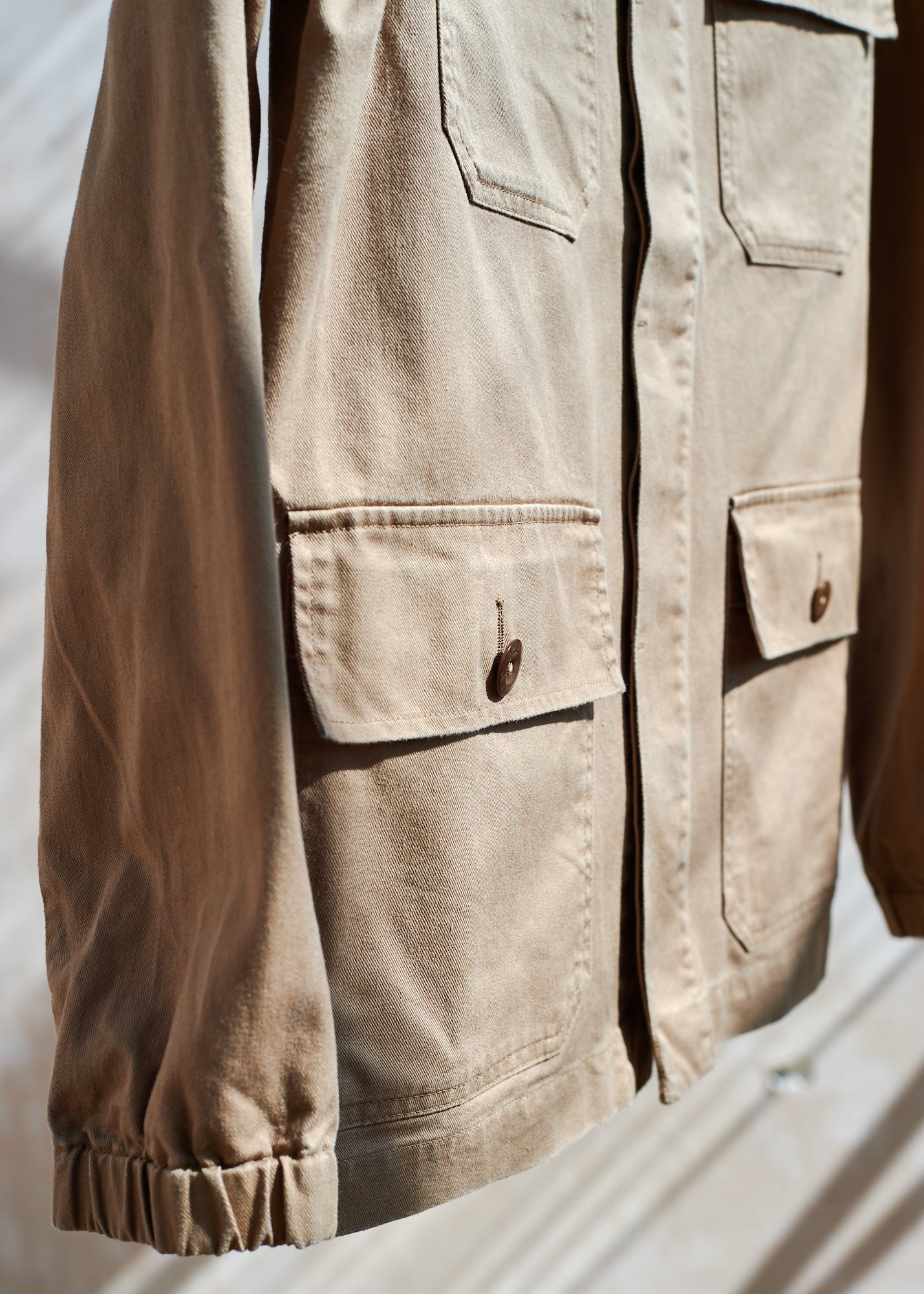 Margaret Howell Tough Tan Cotton Work Jacket - S-M