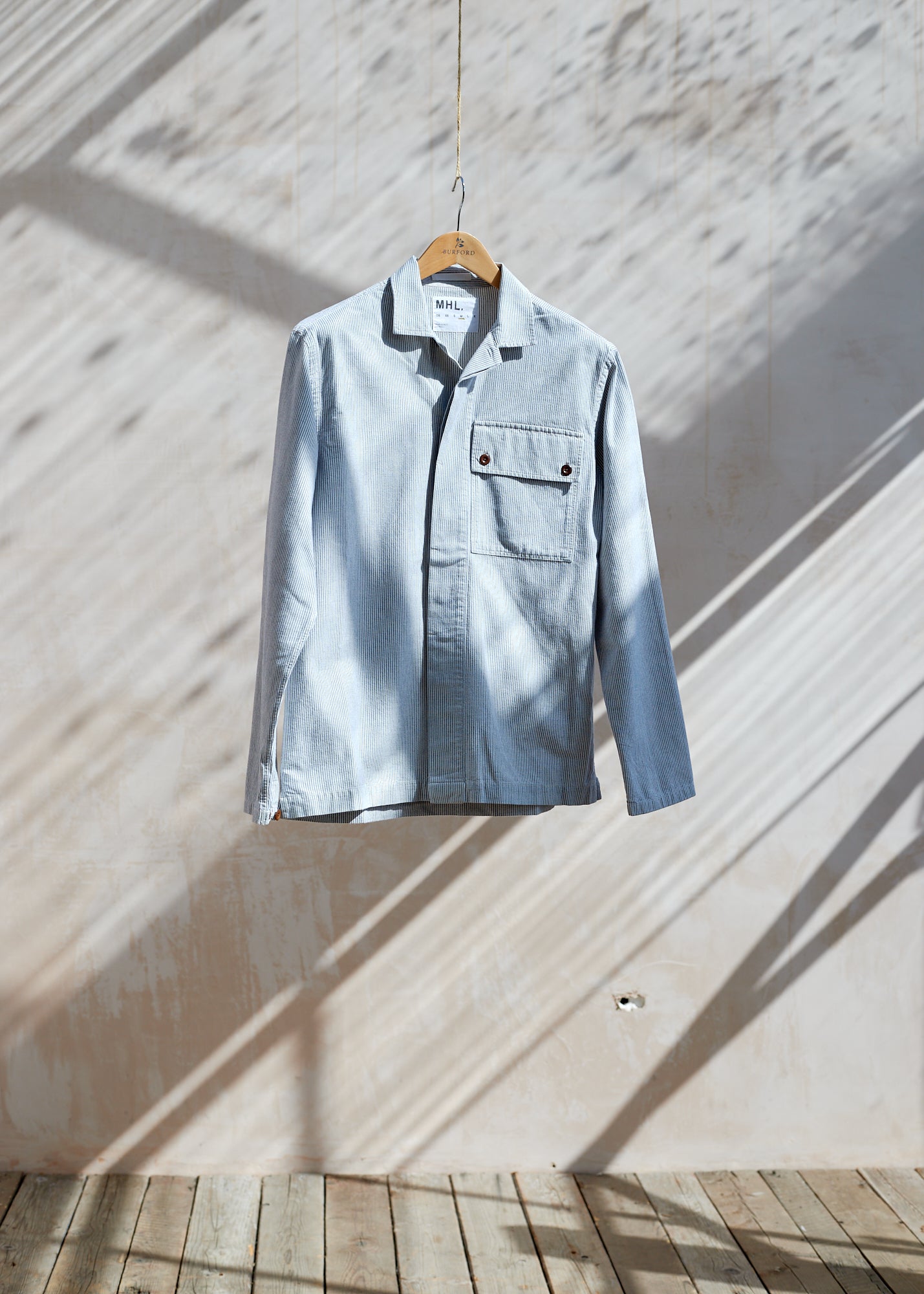 Margaret Howell Lightweight Striped Overshirt - M-L