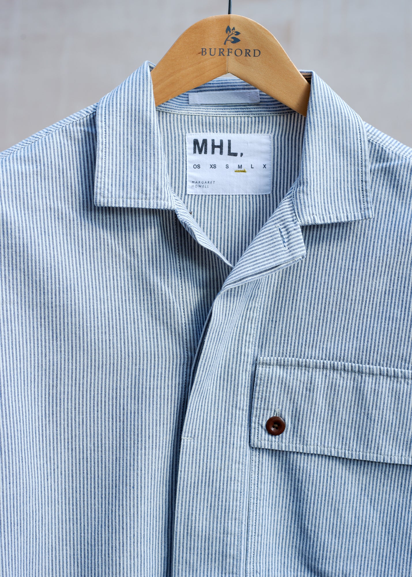 Margaret Howell Lightweight Striped Overshirt - M-L
