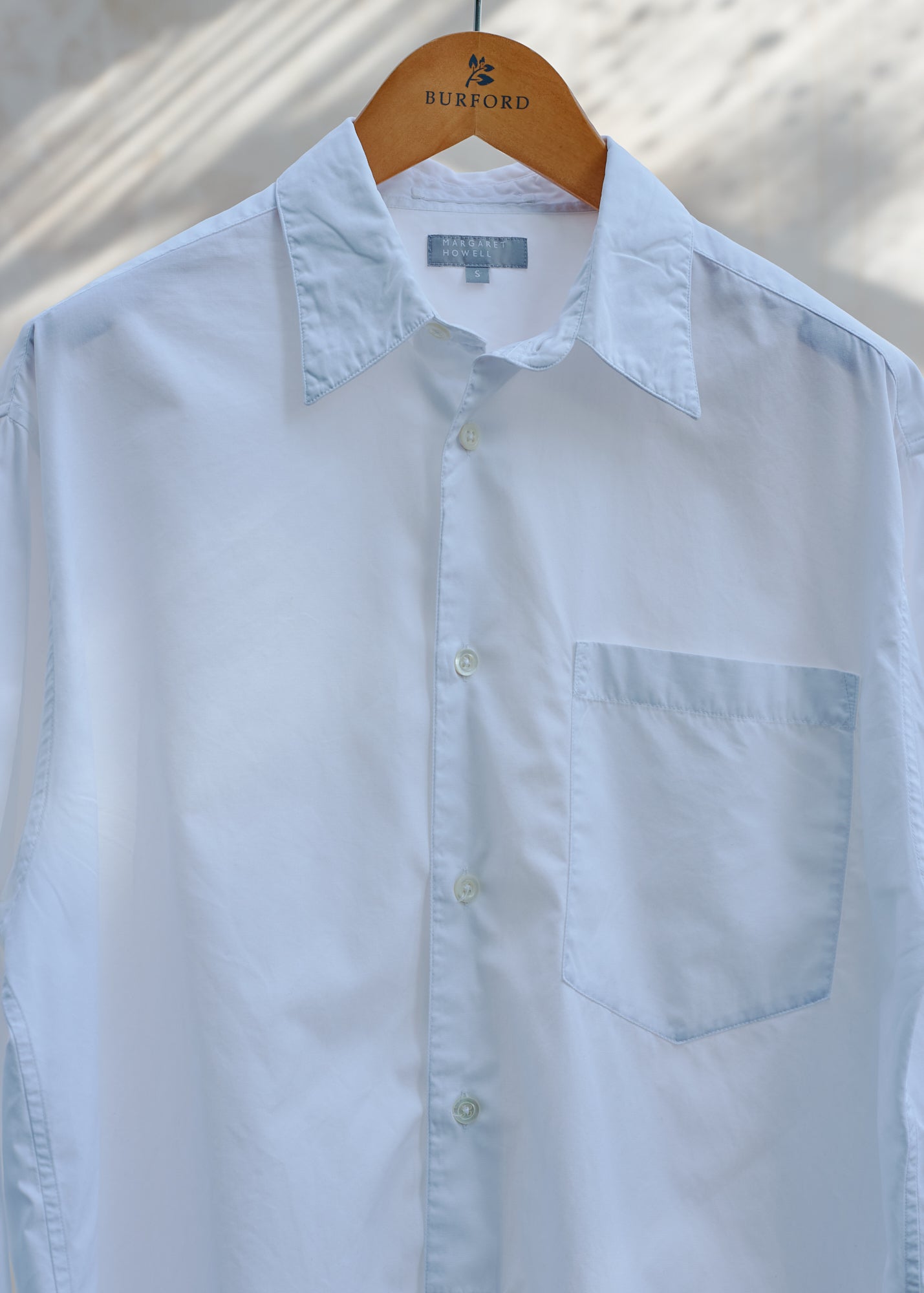 Kenny Ryder Margaret Howell White Fine Cotton Poplin Shirt - S/M