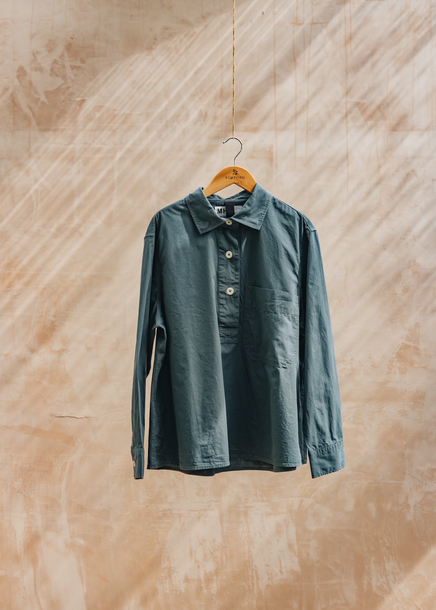 Cut Loose MHL. Big Pocket Swing Shirt in Mineral Blue