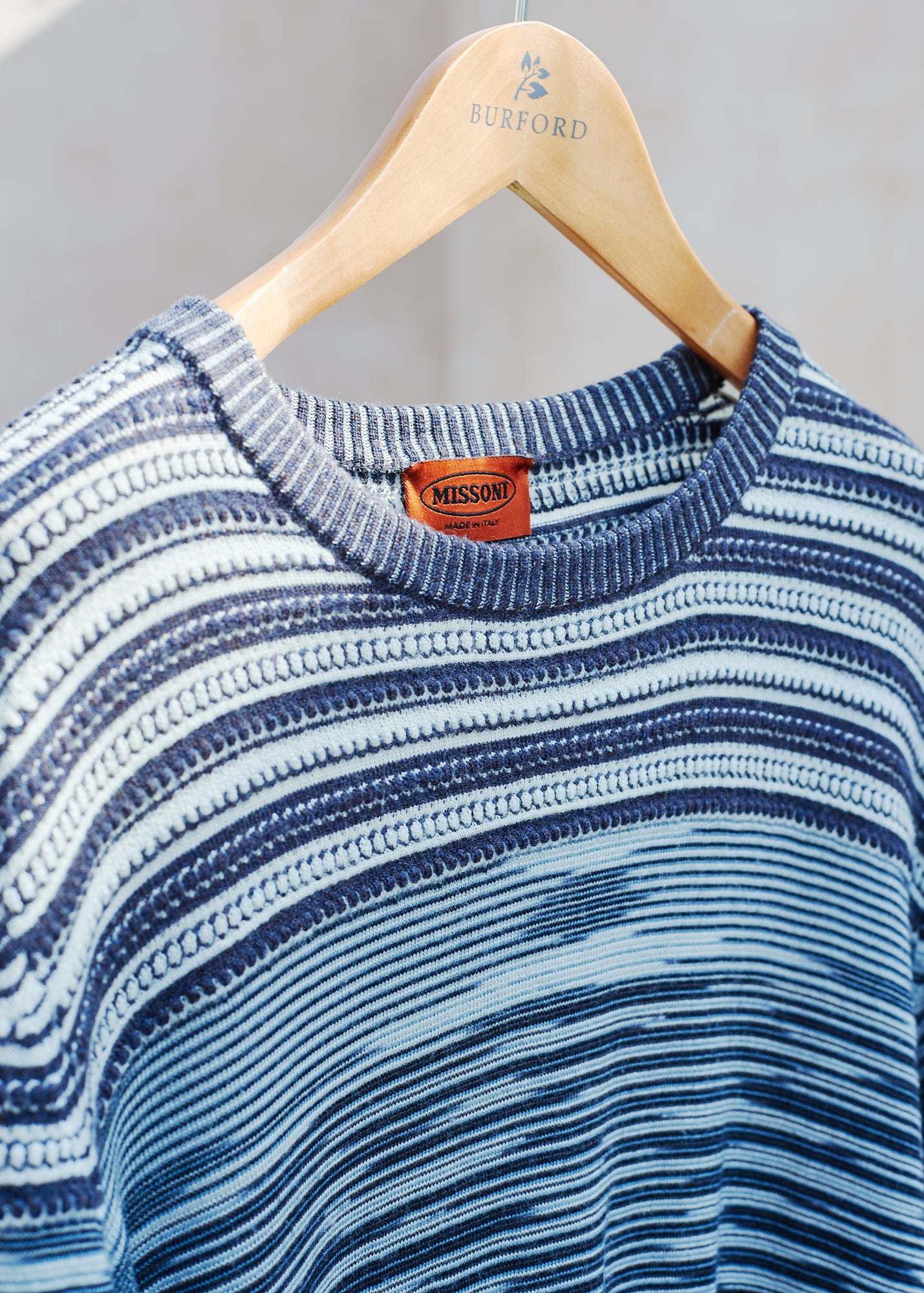 Kenny Ryder Missoni Multi-Coloured Wool Crewneck/ M
