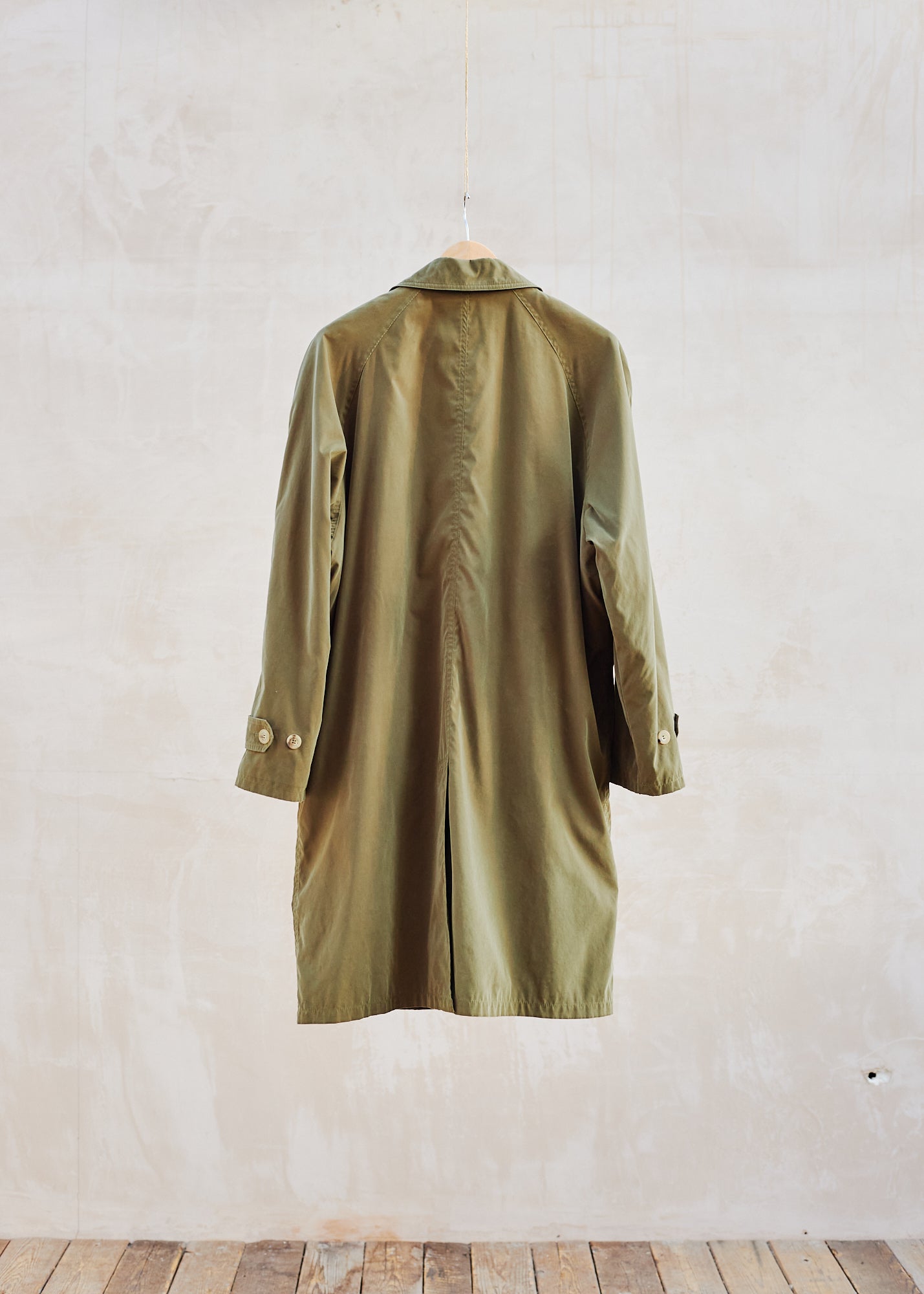 Kenny Ryder Mulberry Olive Green Long Raincoat - L