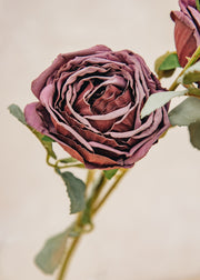 Maggie: Timeless Flowers Artificial Rose Spray in Dark Red