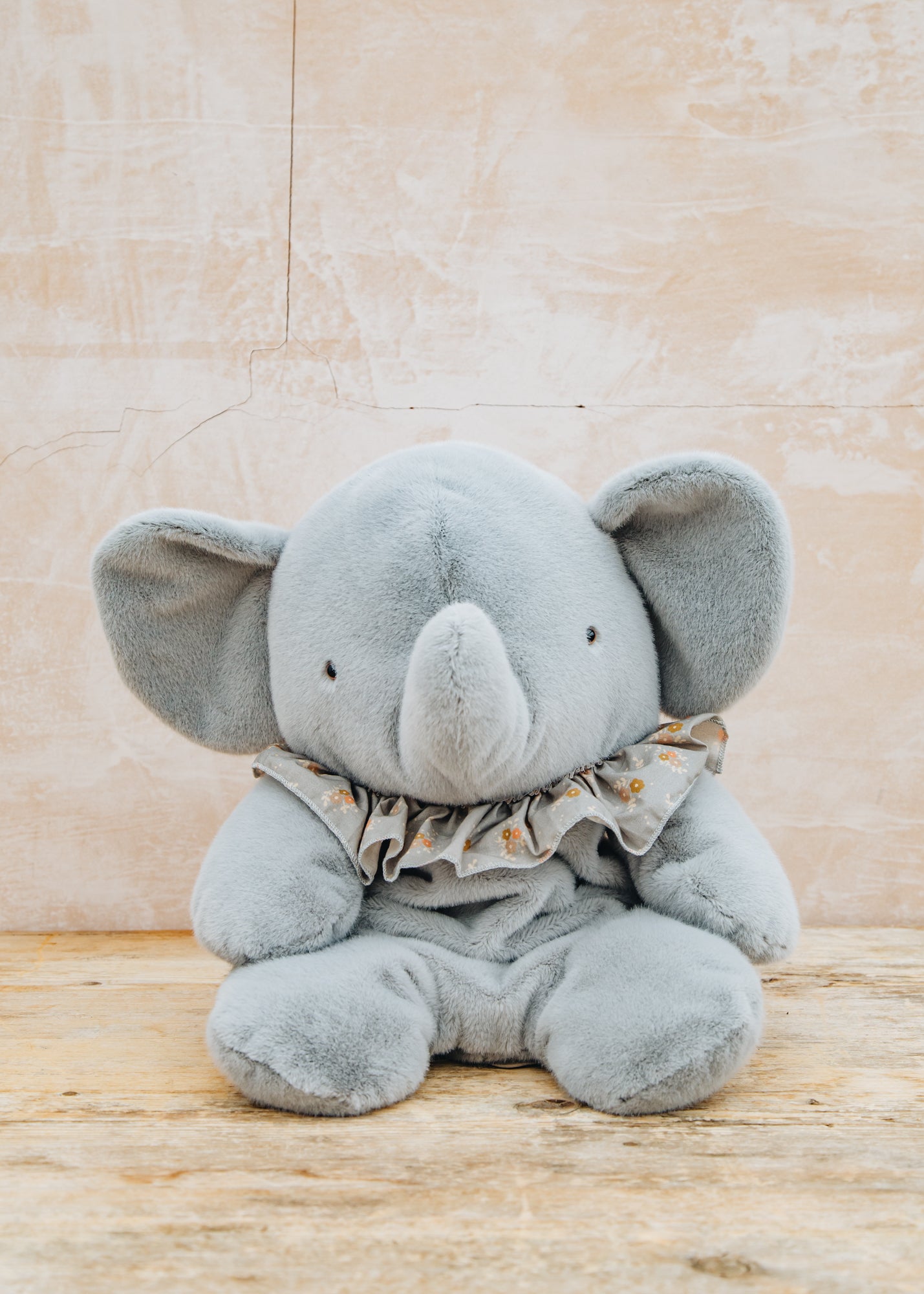 Big Plush Elephant in Blue/Grey