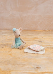 Maileg Little Sister Dance Mouse in Daybed