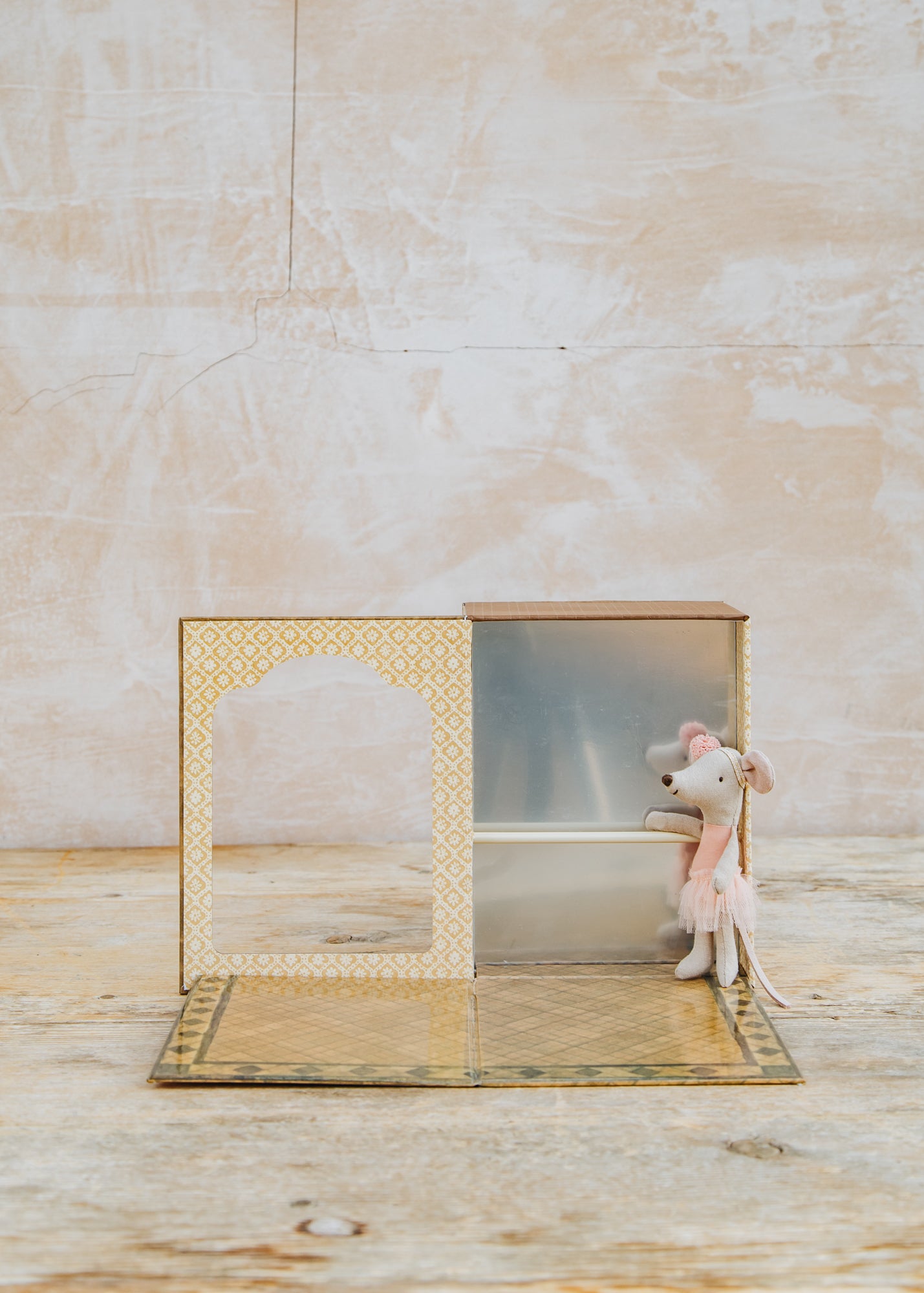 Maileg Little Sister and Brother Ballet Mice in Dance Studio