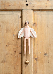 Medium Jumping Jack Angel with Halo in Rose