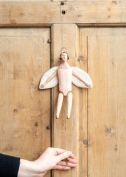 Maileg Medium Jumping Jack Angel with Halo in Rose