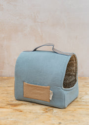 Maileg Pet Carrier in Dusty Blue