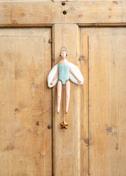 Small Jumping Jack Angel with Halo in Mint