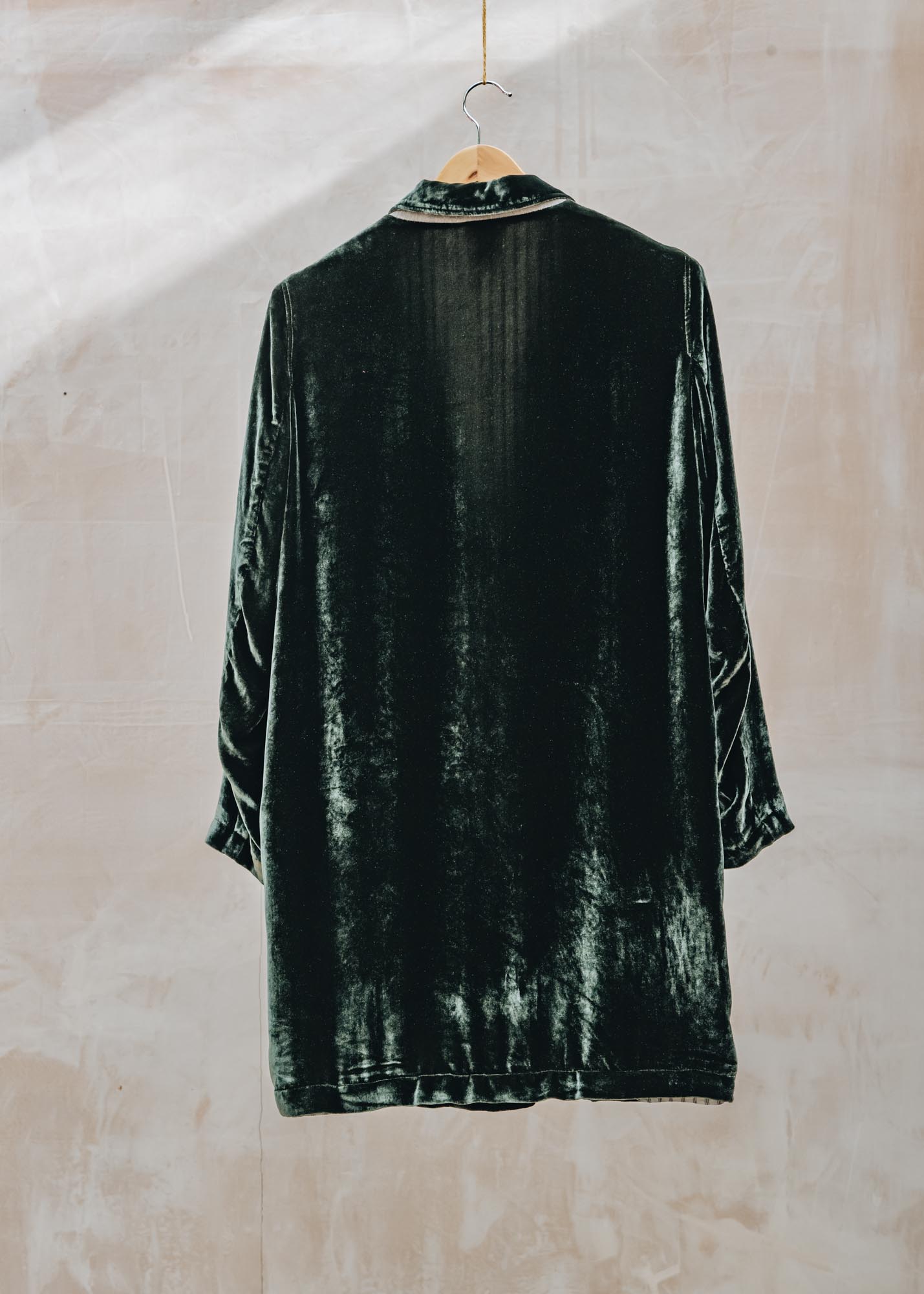 Diega Manko Velvet Coat in Forest Green