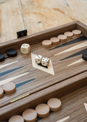 Manopoulus Handcrafted American Walnut Backgammon Set