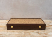 Manopoulos Handcrafted Walnut Burl Backgammon Set