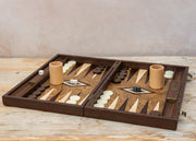 Handcrafted Walnut Burl Backgammon Set