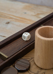 Manopoulos Handcrafted Walnut Burl Backgammon Set