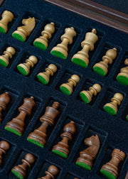 Manopoulus Handcrafted Walnut Burl Chess Set