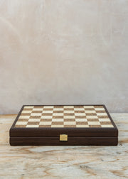 Manopoulus Handcrafted Walnut Burl Chess Set