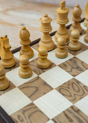 Manopoulus Handcrafted Walnut Burl Chess Set