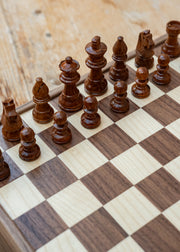 Manopoulus Handcrafted Walnut Chess Set