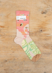 Marie Antoinette Socks in Rose Bouton
