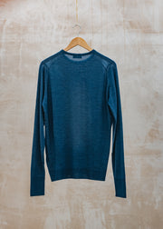 John Smedley John Smedley Marcus Crew Neck Jumper in Indigo