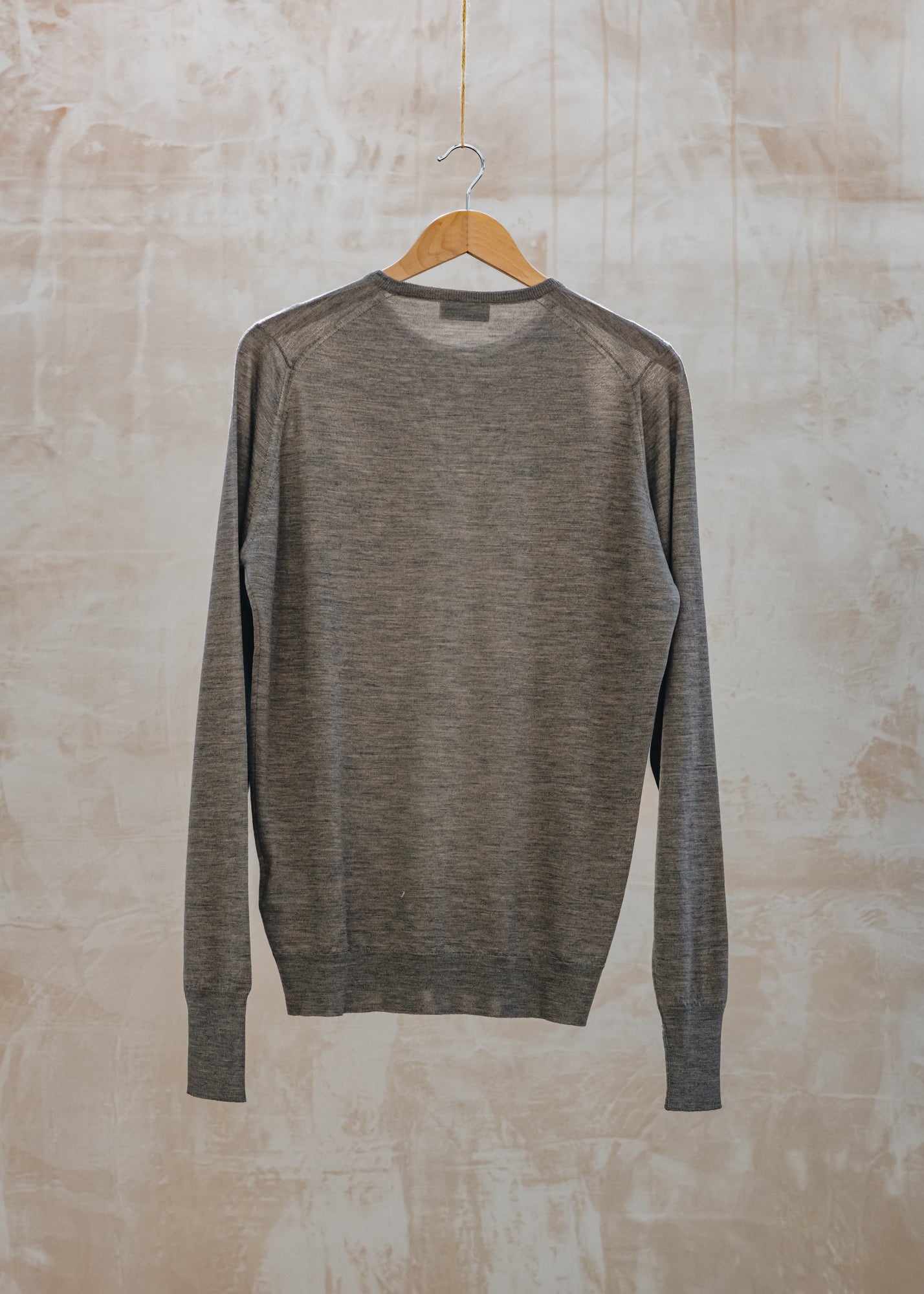 John Smedley John Smedley Marcus Crew Neck Jumper in Mushroom