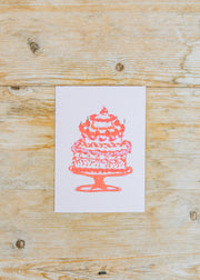 Red Cake Card