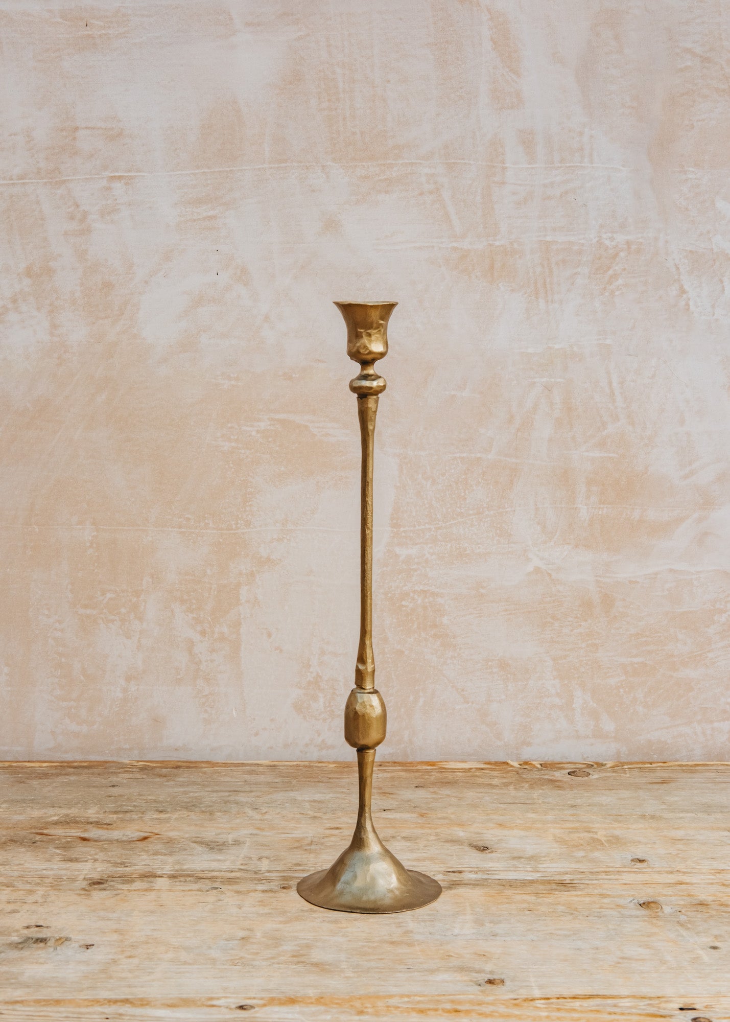 Medium Chaipat Candlestick in Antique Brass