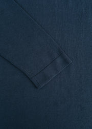 John Smedley Weatherby Long Sleeved Crew Neck Jumper in French Navy