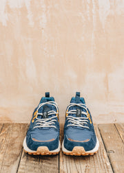 Flower Mountain Men's Yamano 3 Suede and Nylon Sneakers in Navy and Brown