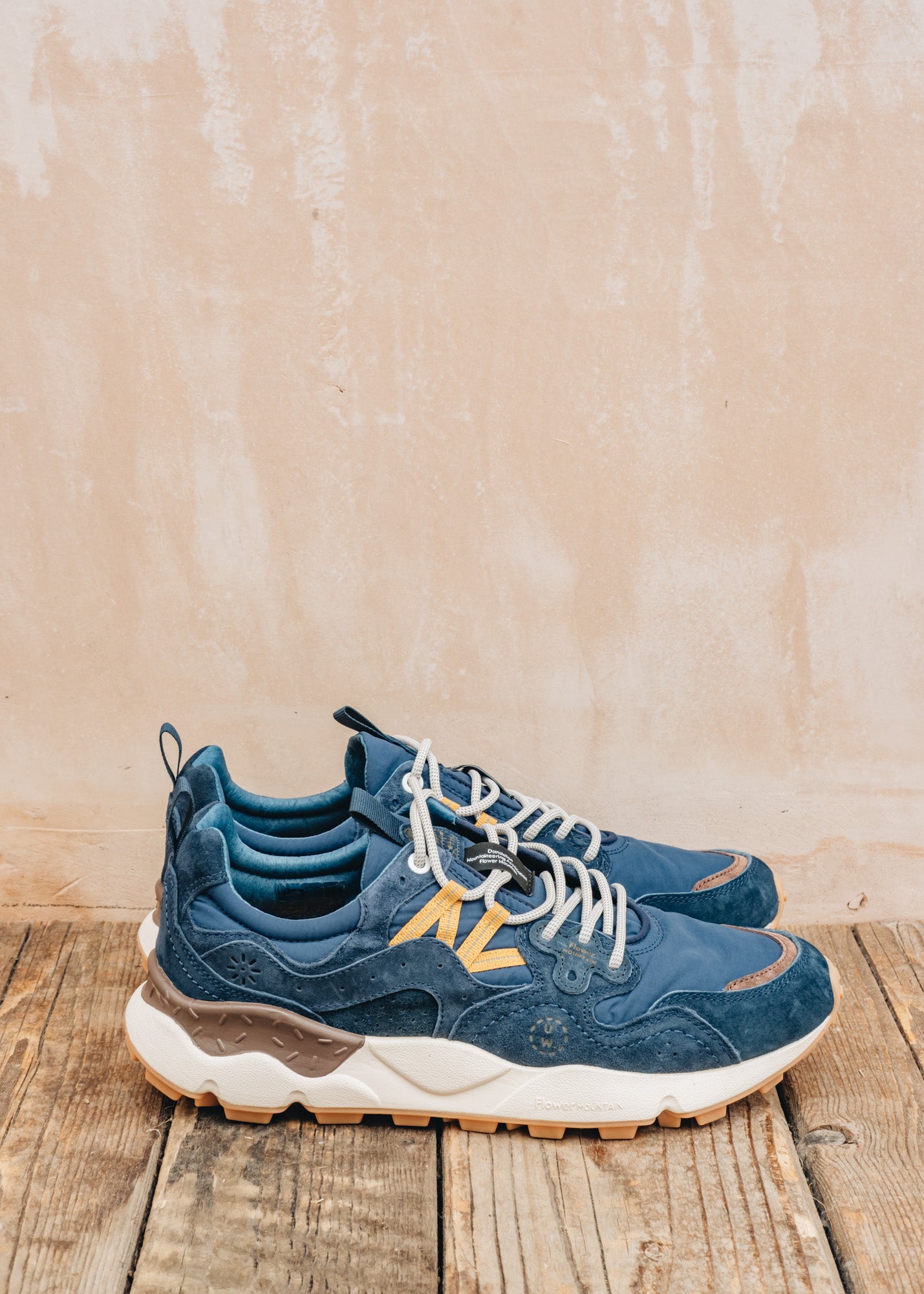 Birkenstock Men's Yamano 3 Suede and Nylon Sneakers in Navy and Brown