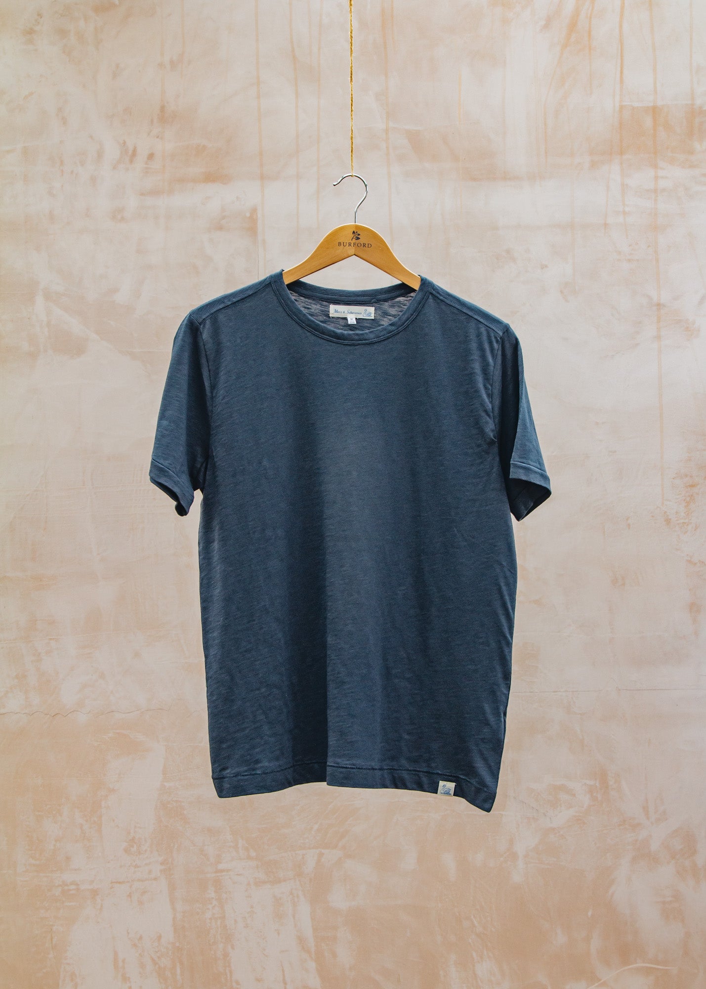 John Smedley Pima Slub T-Shirt in Denim Blue