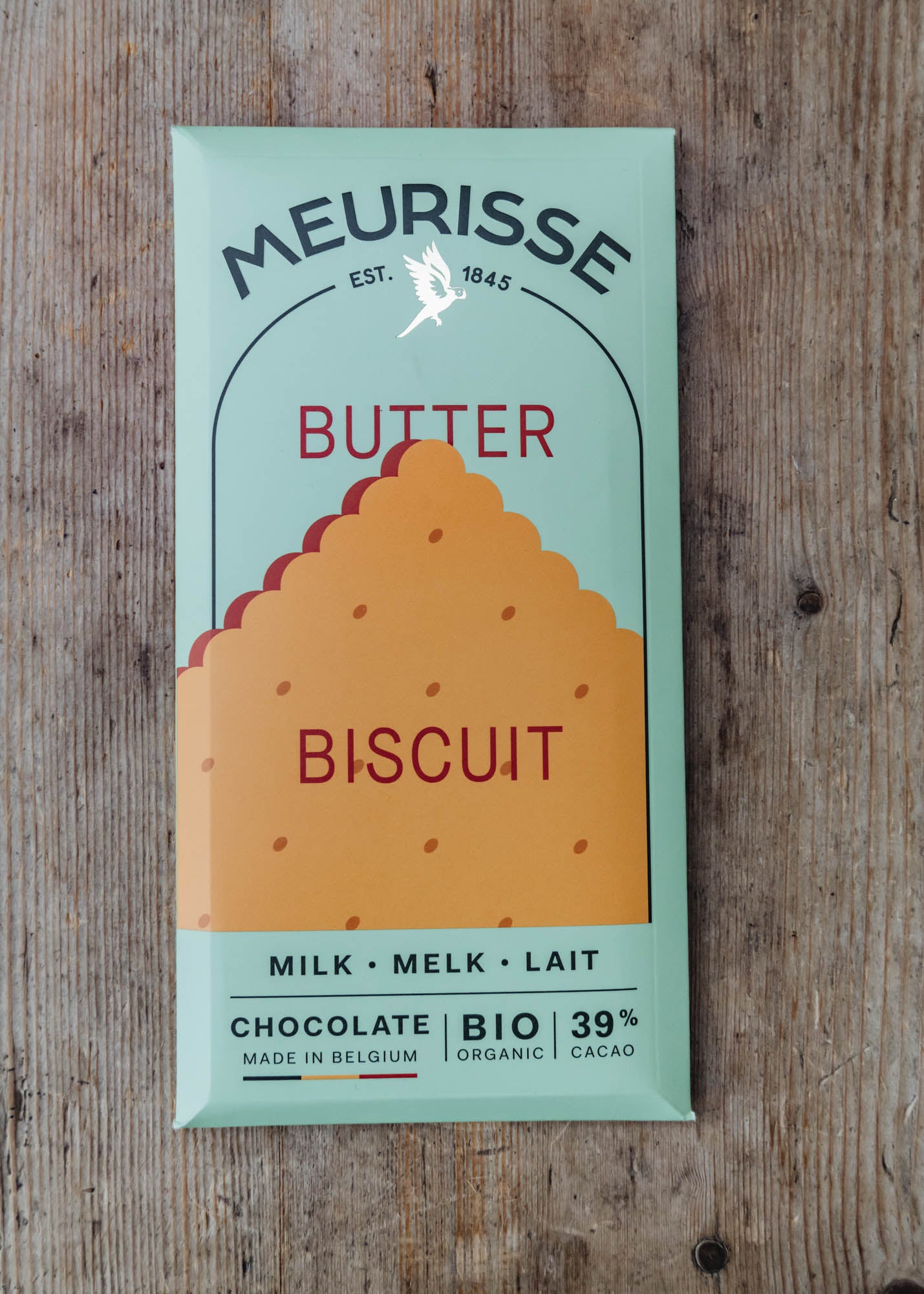 Meurisse Milk Chocolate Bar with Butter Biscuit