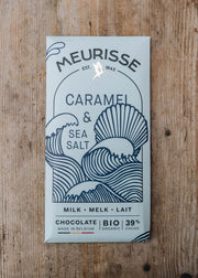 Meurisse Milk Chocolate Bar with Caramel and Sea Salt