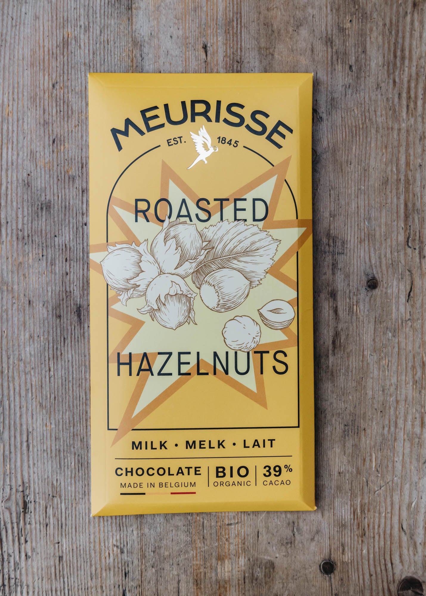 Meurisse Milk Chocolate Bar with Roasted Hazelnuts